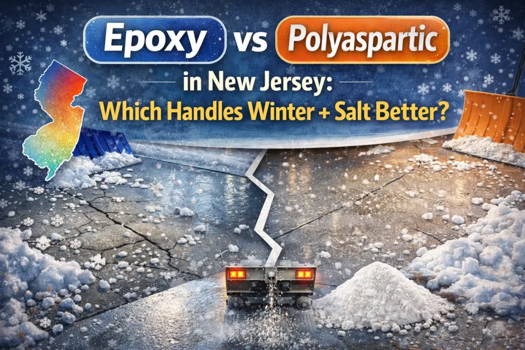 Epoxy vs Polyaspartic in New Jersey: Which Handles Winter + Salt Better?